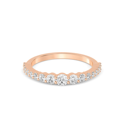Rose Gold / Rumi Diamond Wedding Band