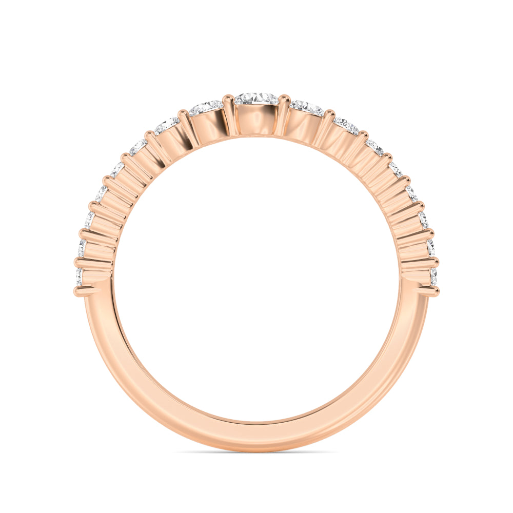 Rose Gold / Rumi Diamond Wedding Band