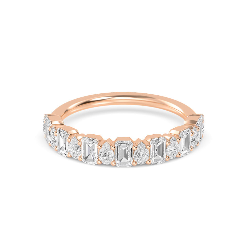 Rose Gold / Leia Diamond Wedding Band