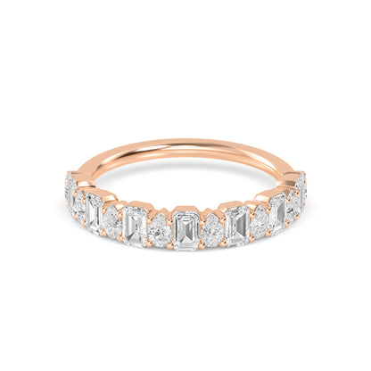 Rose Gold / Leia Diamond Wedding Band