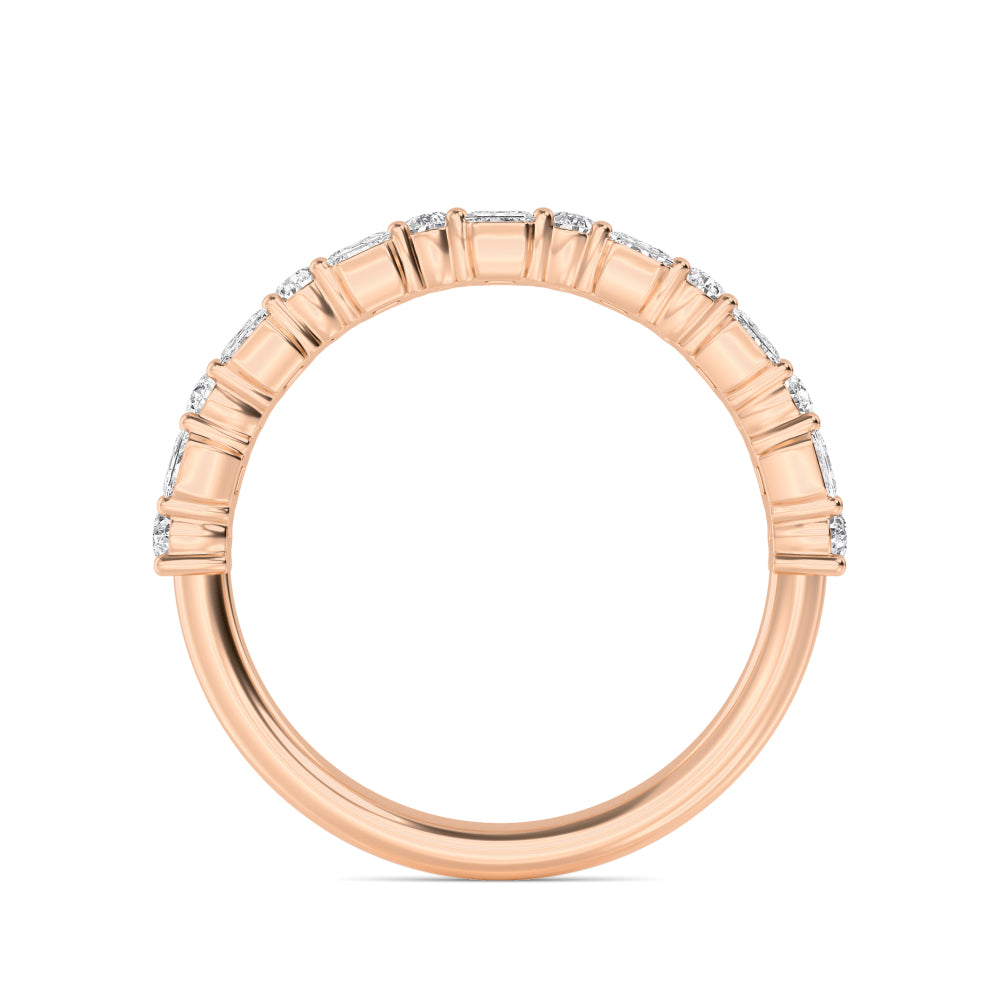 Rose Gold / Leia Diamond Wedding Band
