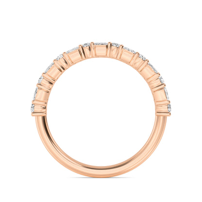 Rose Gold / Leia Diamond Wedding Band