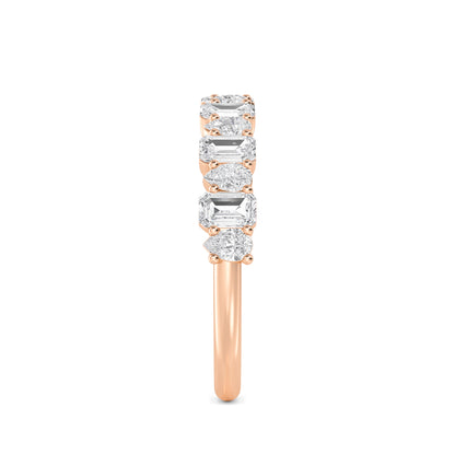 Rose Gold / Leia Diamond Wedding Band