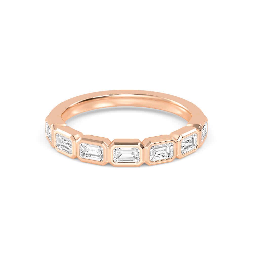 Rose Gold / Farida Diamond Wedding Band