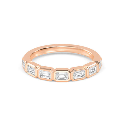 Rose Gold / Farida Diamond Wedding Band