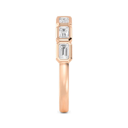 Rose Gold / Farida Diamond Wedding Band