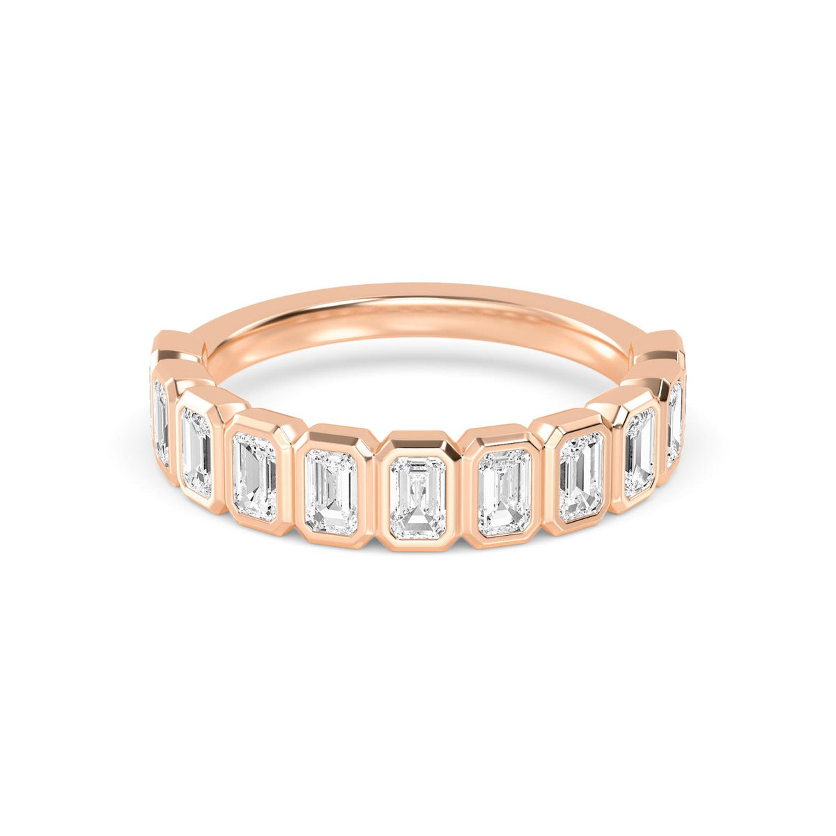 Rose Gold / Fern Diamond Wedding Band