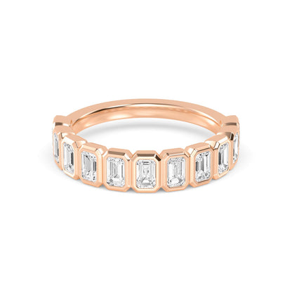 Rose Gold / Fern Diamond Wedding Band