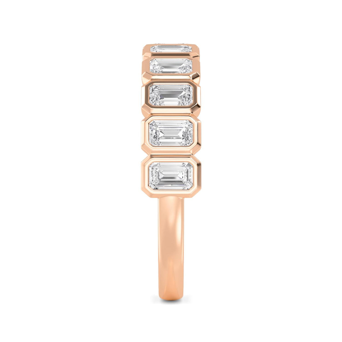 Rose Gold / Fern Diamond Wedding Band