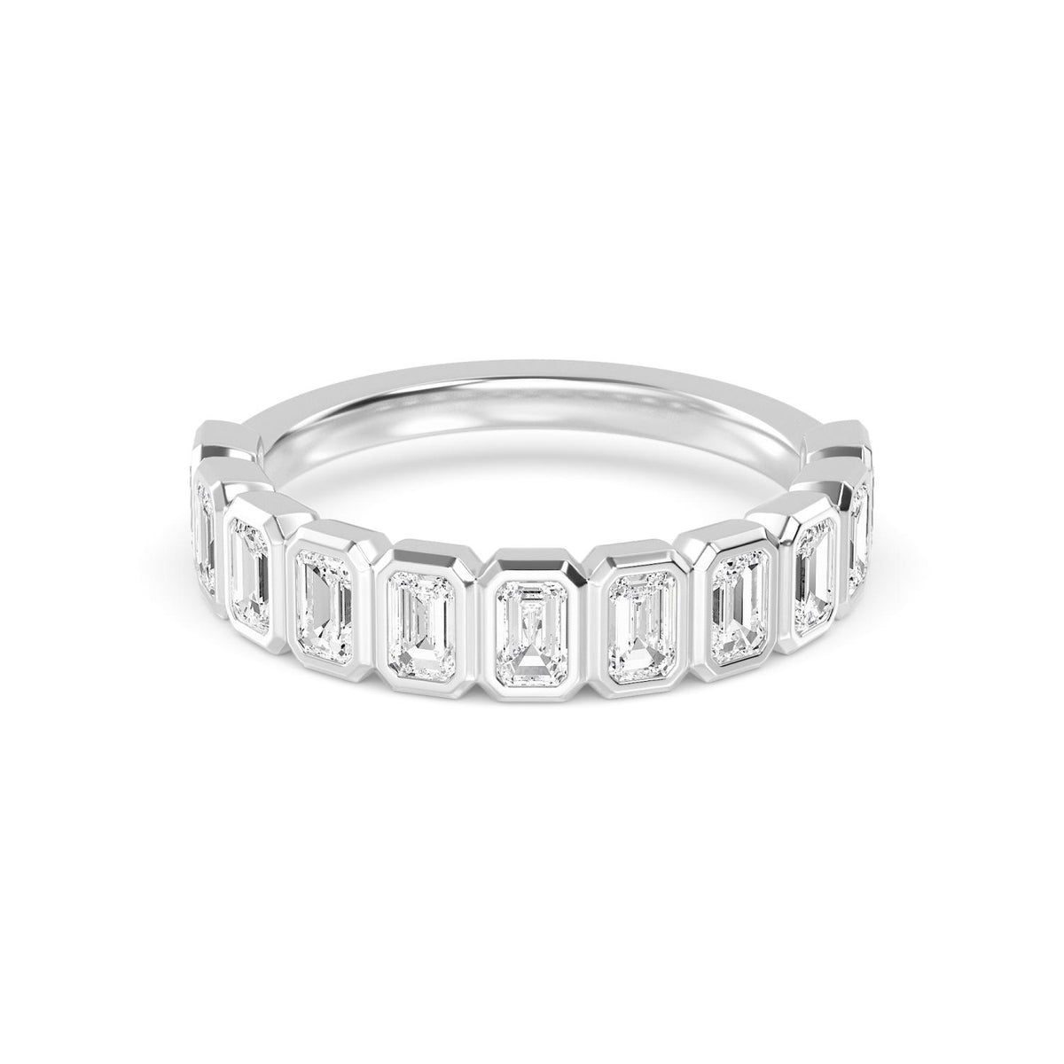 White Gold / Fern Diamond Wedding Band