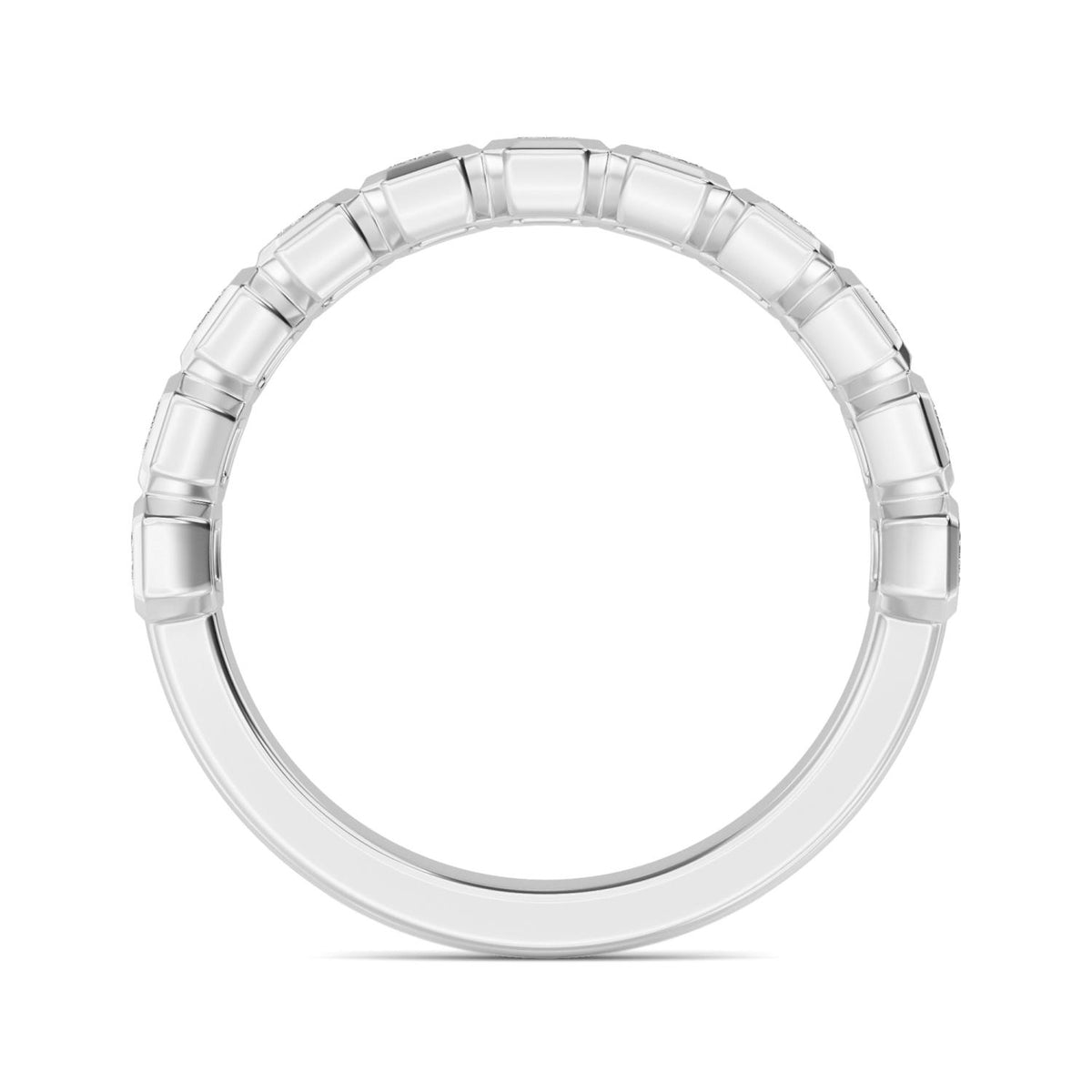 White Gold / Fern Diamond Wedding Band