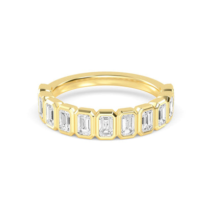 Yellow Gold / Fern Diamond Wedding Band