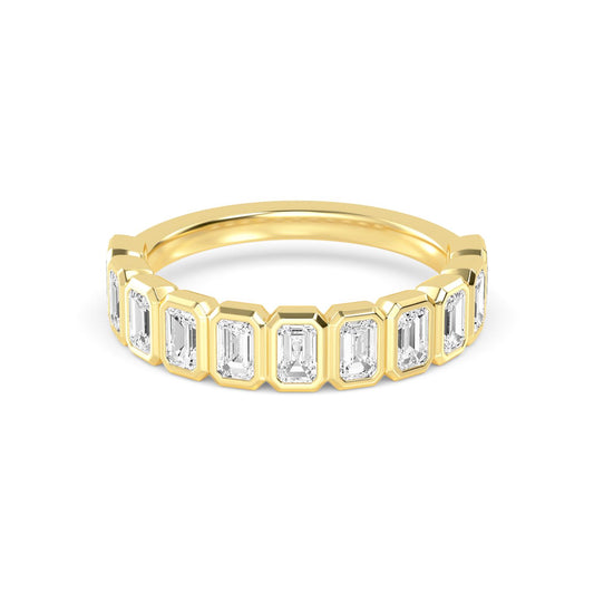 Yellow Gold / Fern Diamond Wedding Band