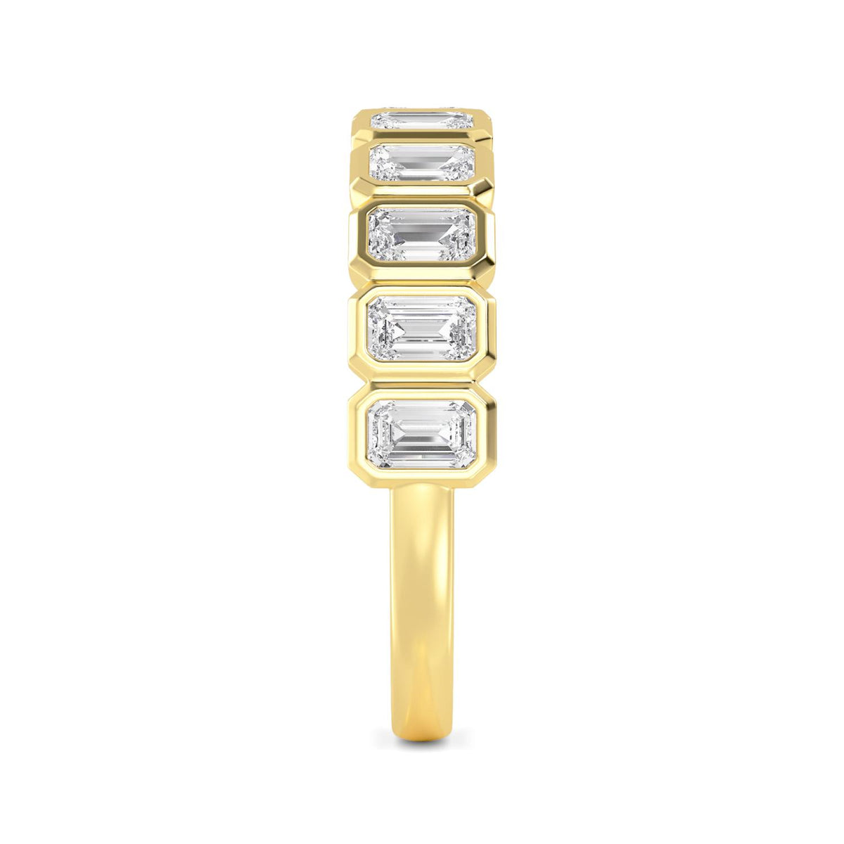 Yellow Gold / Fern Diamond Wedding Band