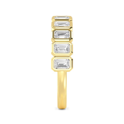 Yellow Gold / Fern Diamond Wedding Band