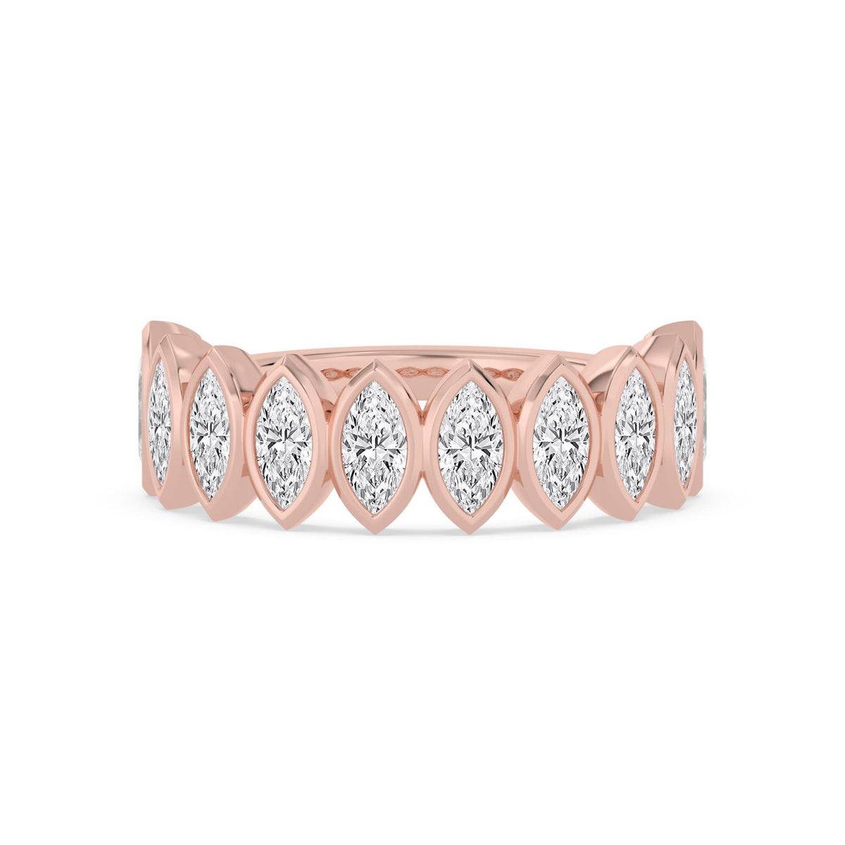 Rose Gold / Wren Diamond Wedding Band