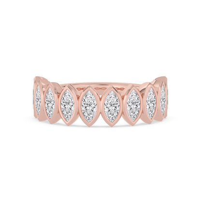 Rose Gold / Wren Diamond Wedding Band