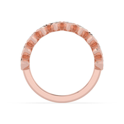 Rose Gold / Wren Diamond Wedding Band
