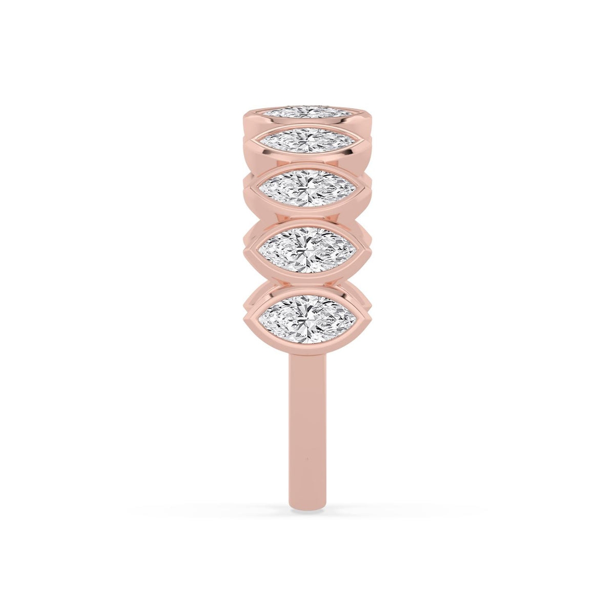 Rose Gold / Wren Diamond Wedding Band