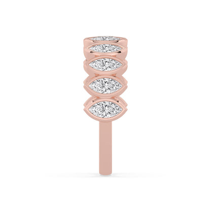 Rose Gold / Wren Diamond Wedding Band