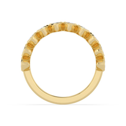 Yellow Gold / Wren Diamond Wedding Band