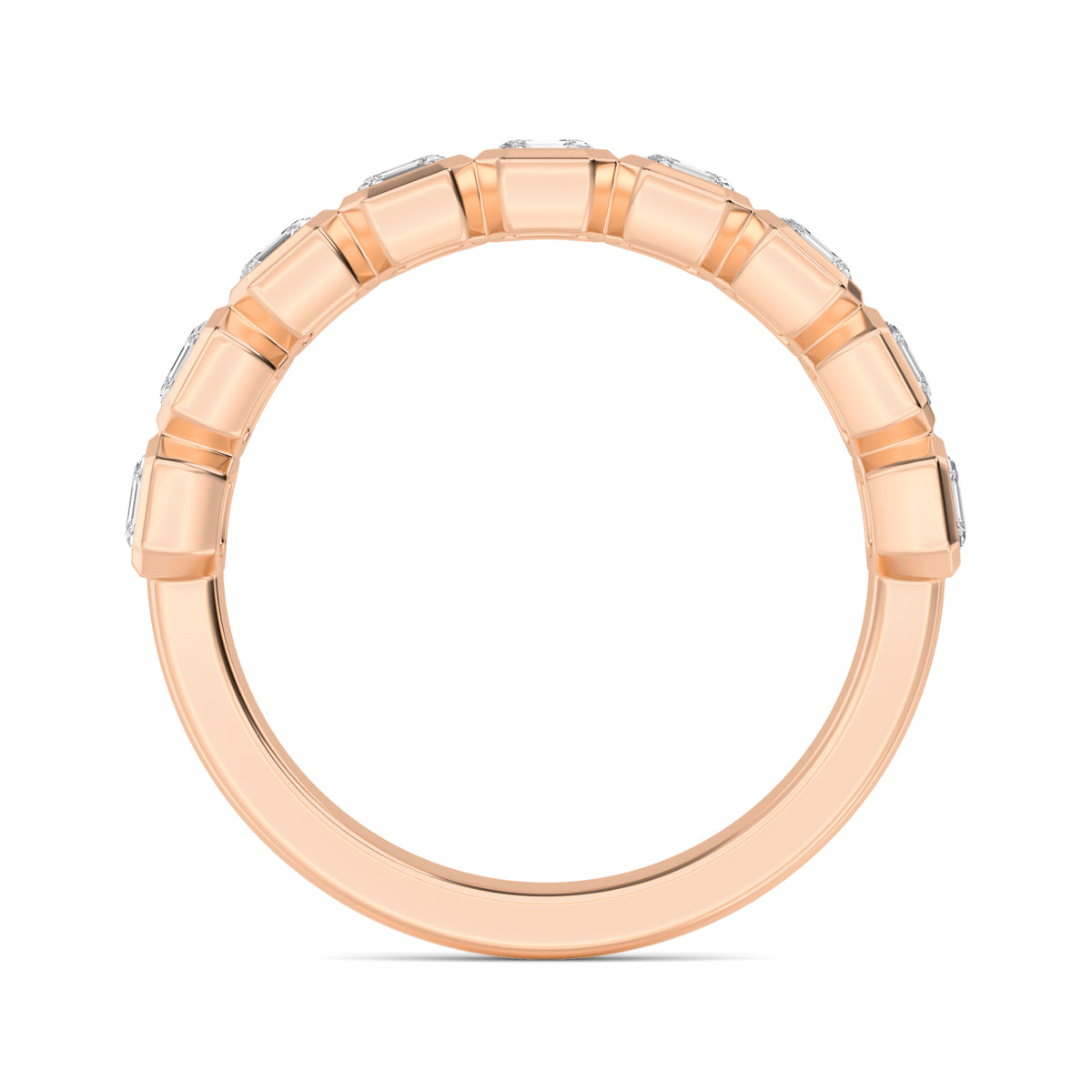 Rose Gold / Aleena Diamond Wedding Band