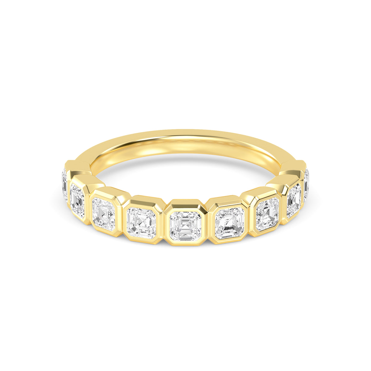 Yellow Gold / Aleena Diamond Wedding Band