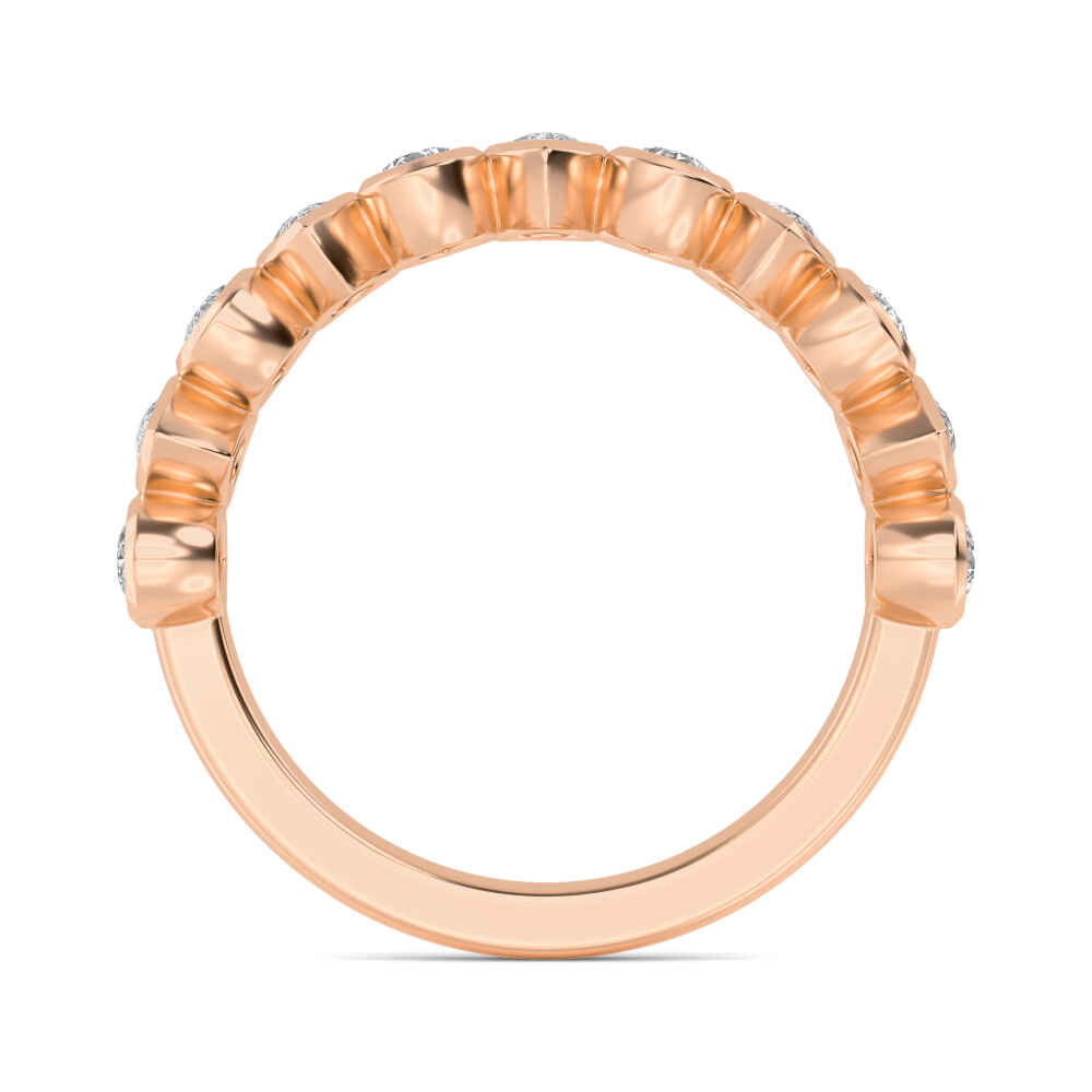 Rose Gold / Aster Diamond Wedding Band