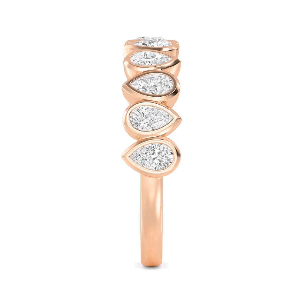 Rose Gold / Aster Diamond Wedding Band