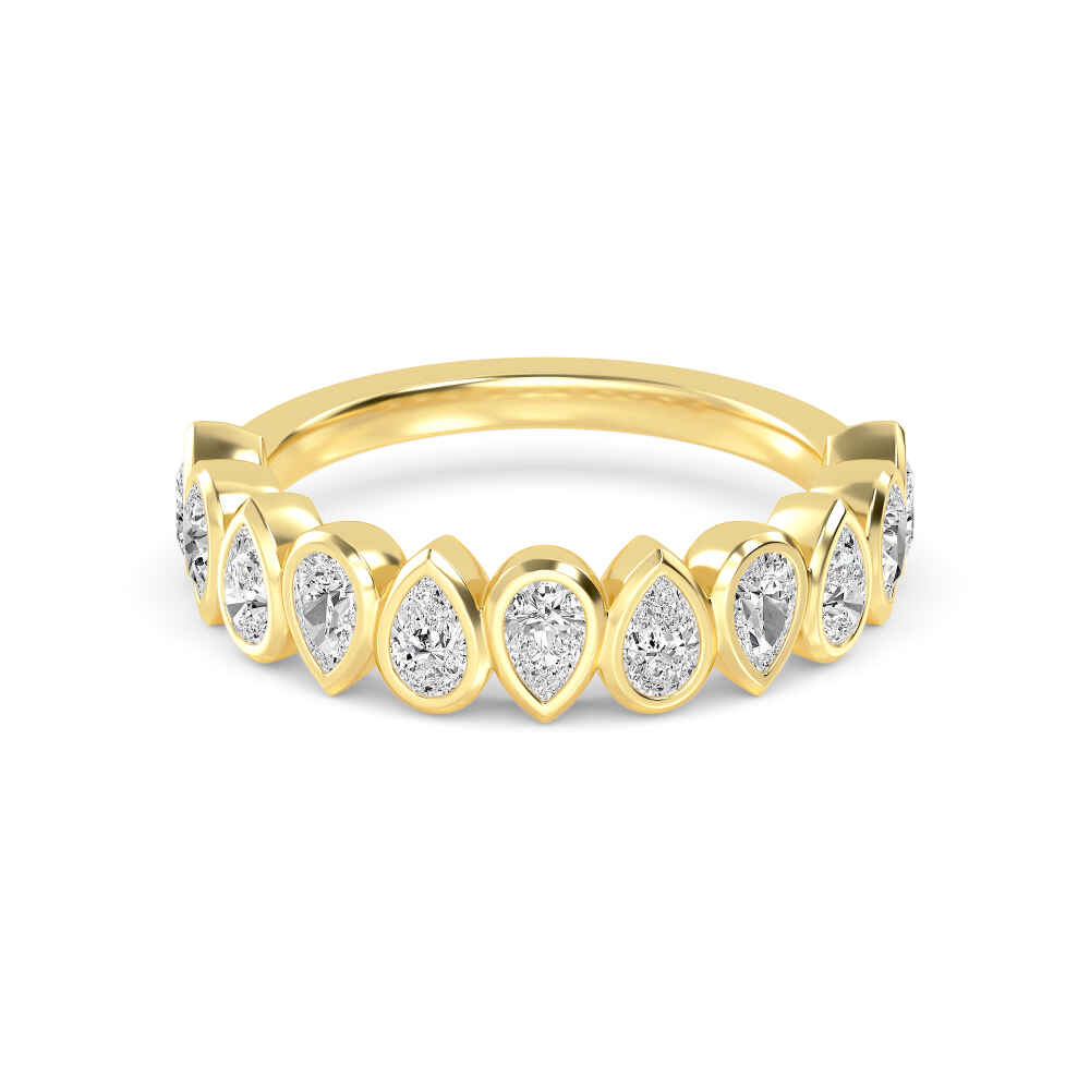 Yellow Gold / Aster Diamond Wedding Band