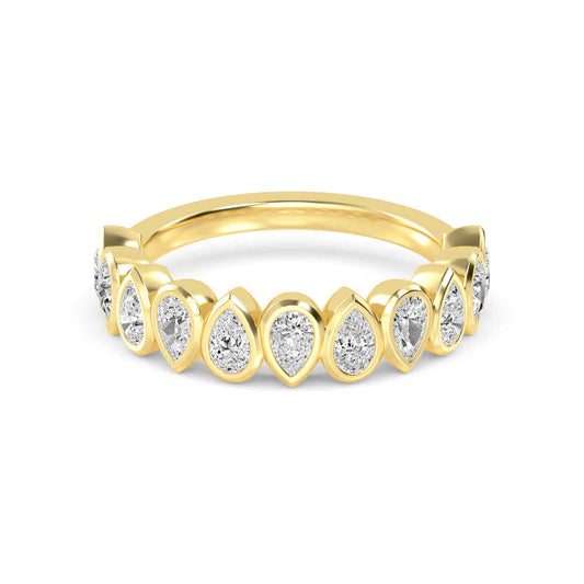 Yellow Gold / Aster Diamond Wedding Band