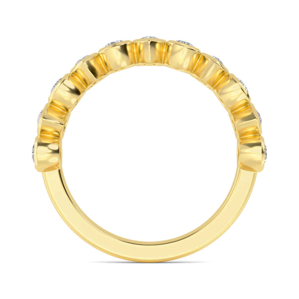 Yellow Gold / Aster Diamond Wedding Band