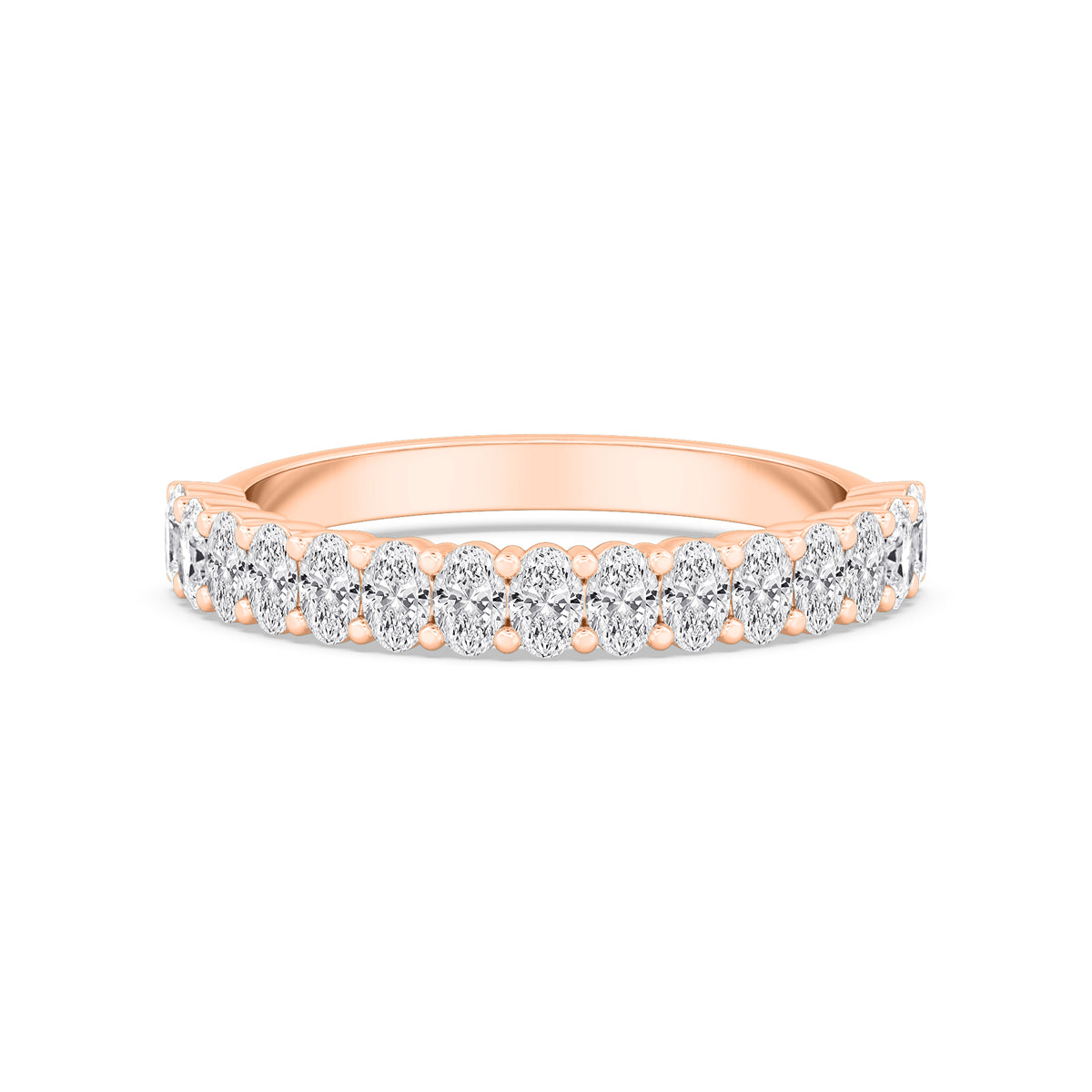Rose Gold / Pearl Diamond Wedding Band