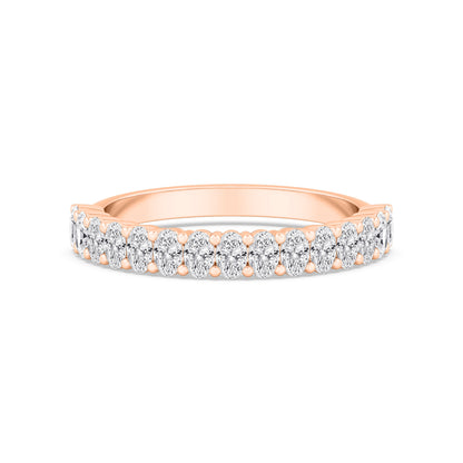 Rose Gold / Pearl Diamond Wedding Band