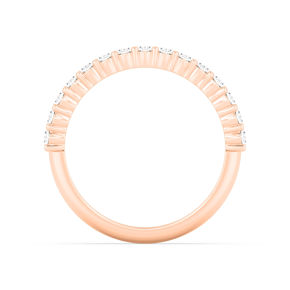 Rose Gold / Pearl Diamond Wedding Band