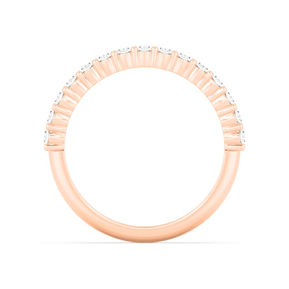 Rose Gold / Pearl Diamond Wedding Band
