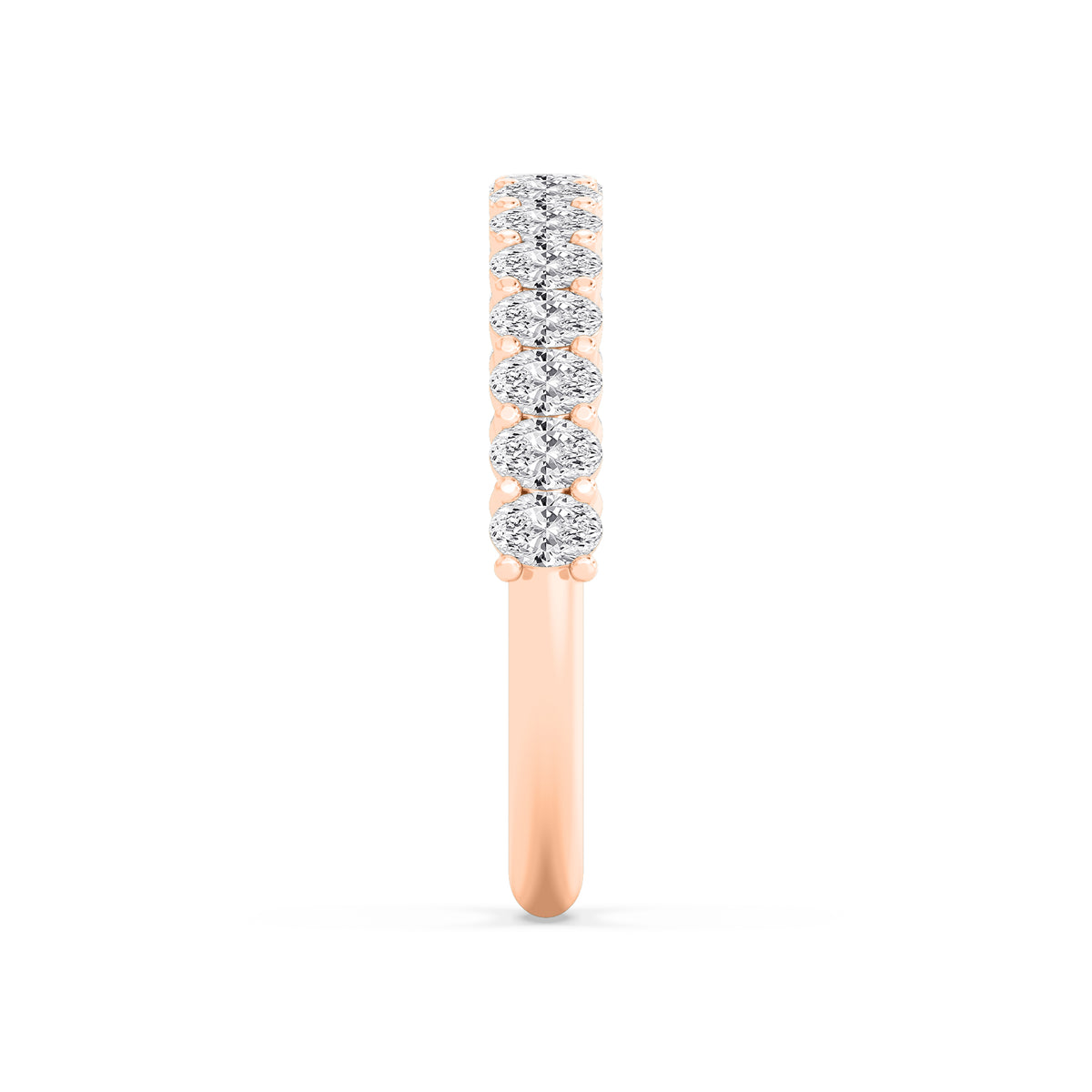 Rose Gold / Pearl Diamond Wedding Band