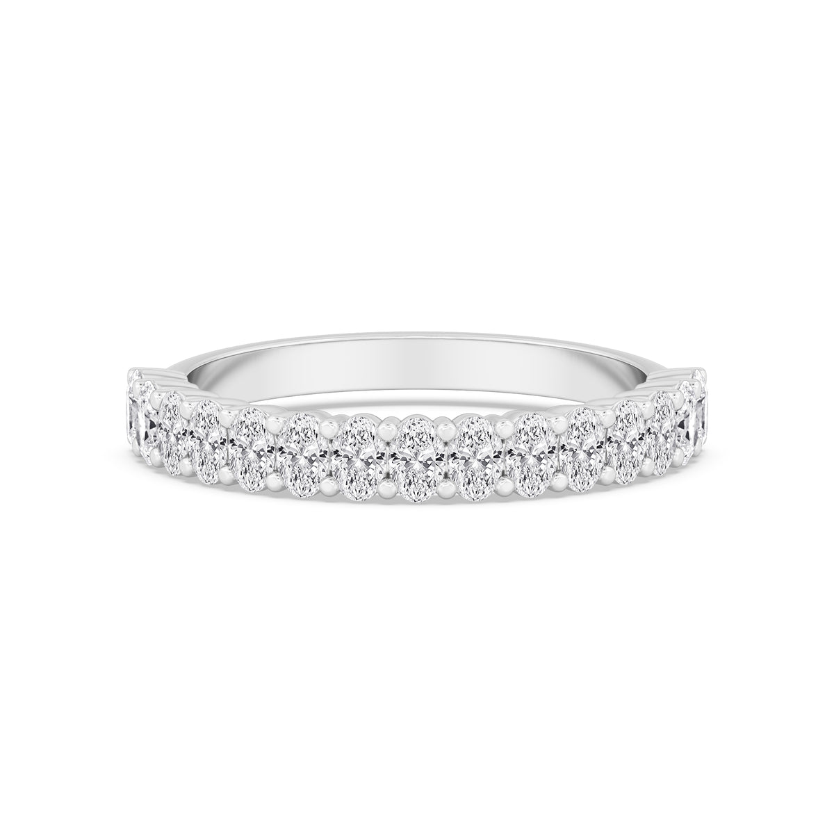 White Gold / Pearl Diamond Wedding Band
