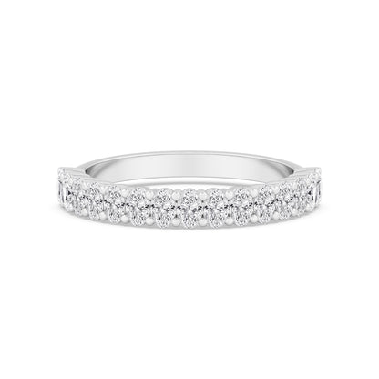 White Gold / Pearl Diamond Wedding Band