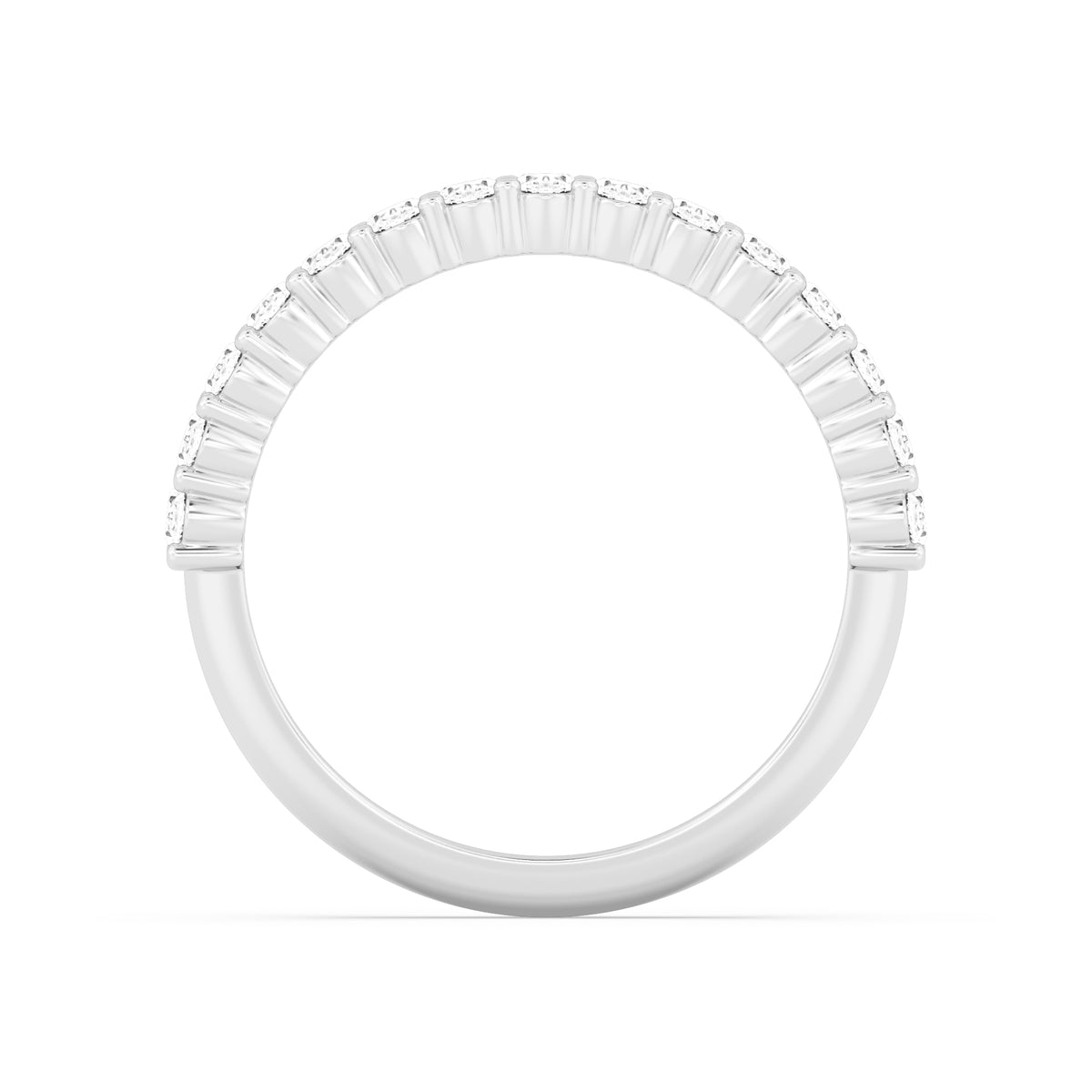 White Gold / Pearl Diamond Wedding Band