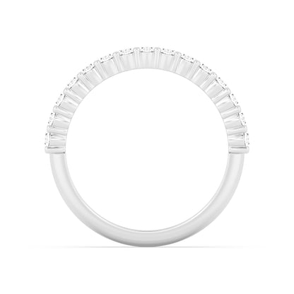 White Gold / Pearl Diamond Wedding Band