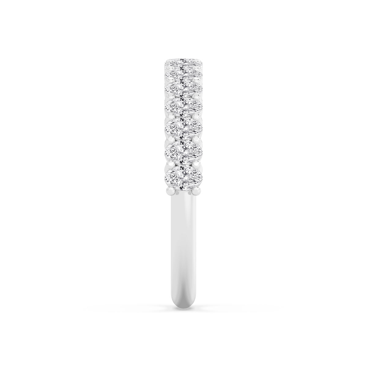 White Gold / Pearl Diamond Wedding Band