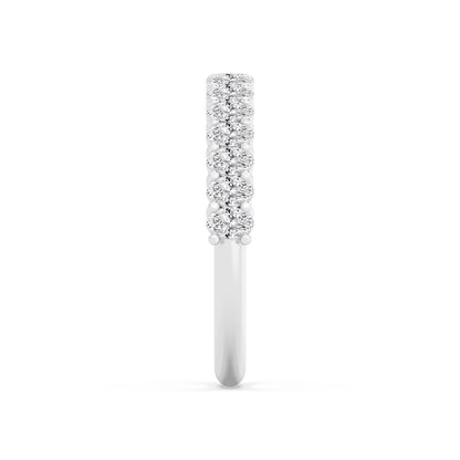 White Gold / Pearl Diamond Wedding Band