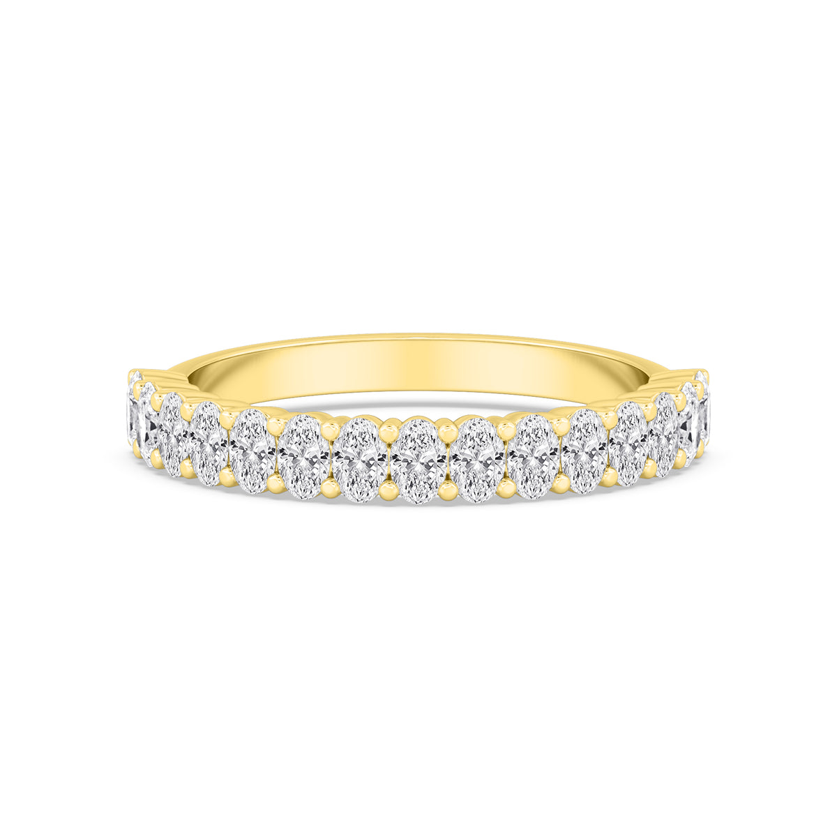 Yellow Gold / Pearl Diamond Wedding Band