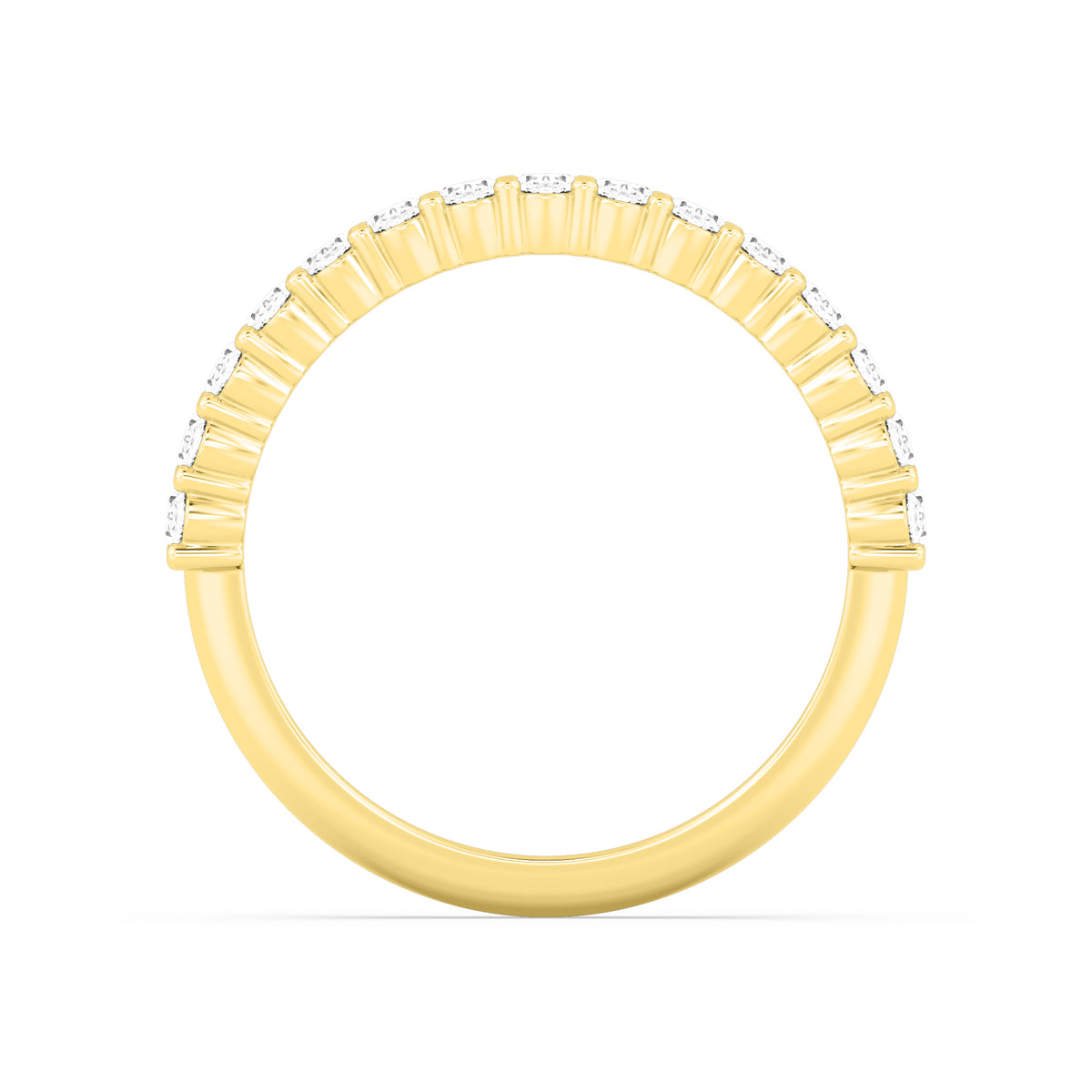 Yellow Gold / Pearl Diamond Wedding Band
