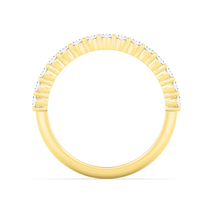Yellow Gold / Pearl Diamond Wedding Band