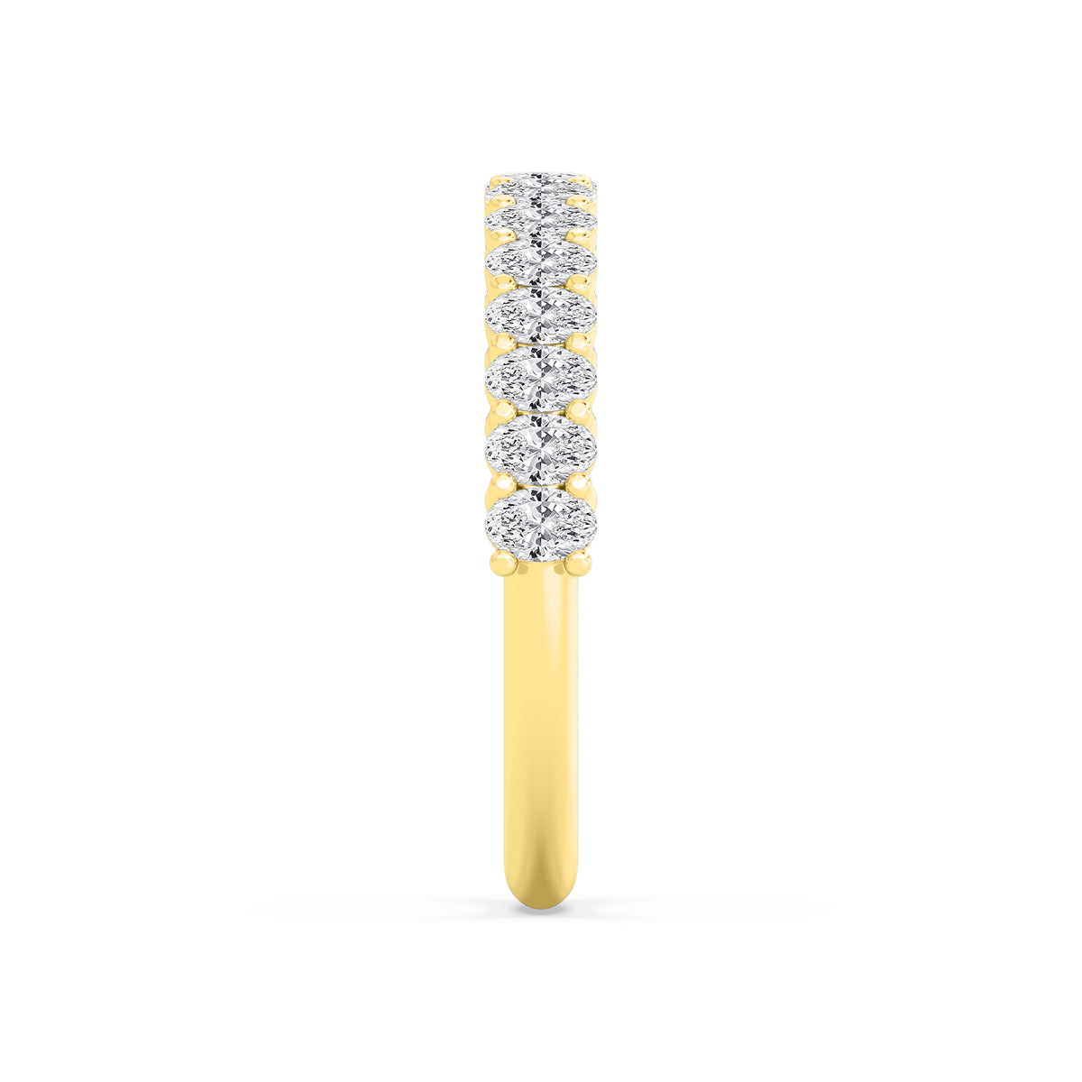 Yellow Gold / Pearl Diamond Wedding Band