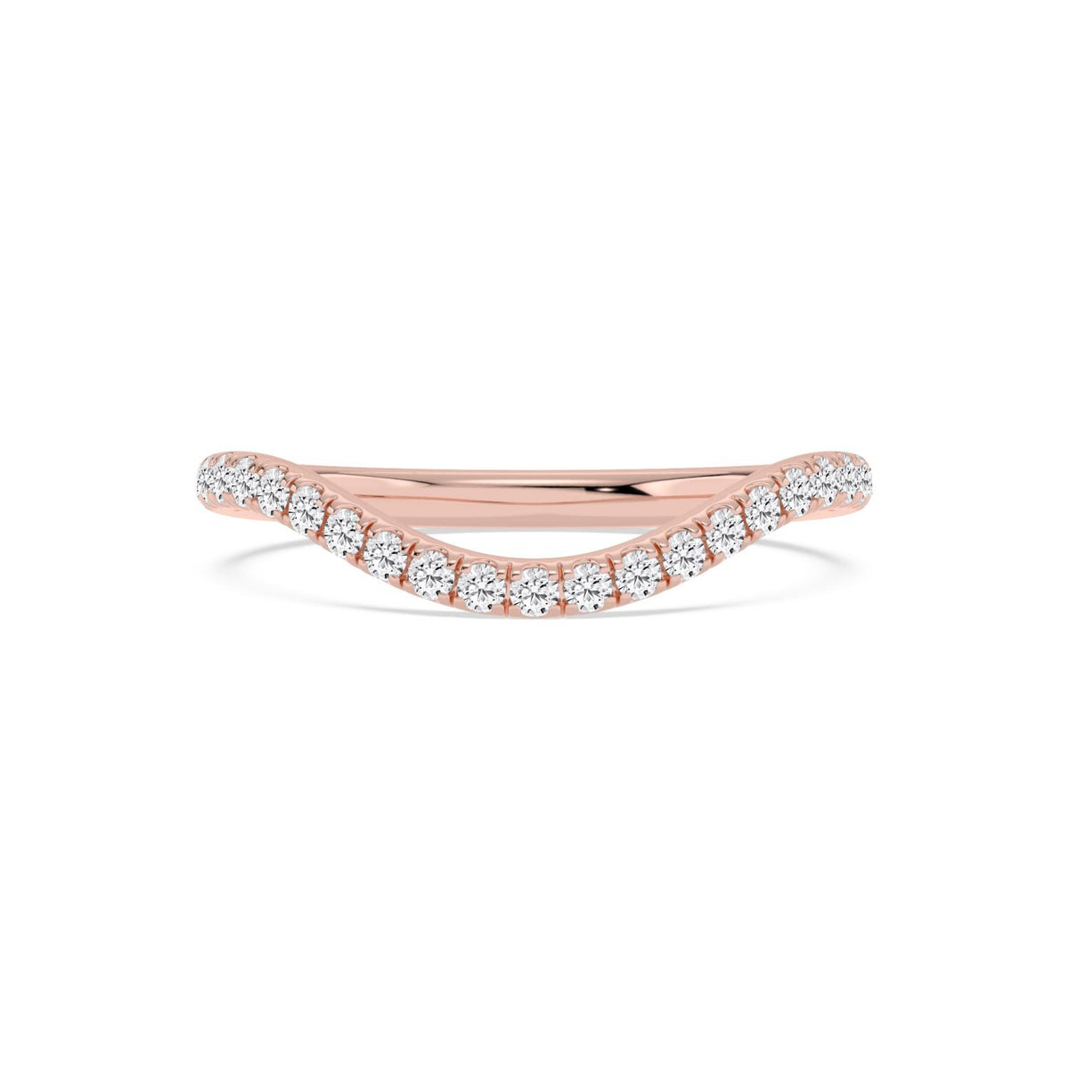 Rose Gold / Harper Curve Wedding Band