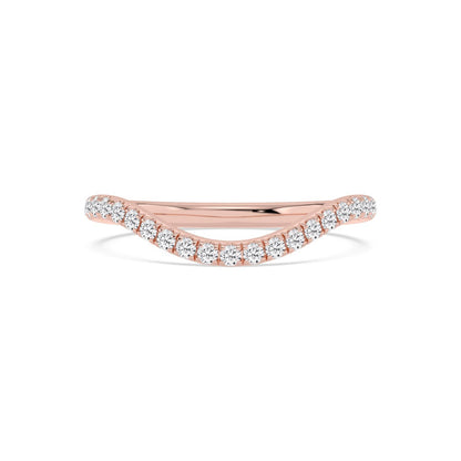Rose Gold / Harper Curve Wedding Band