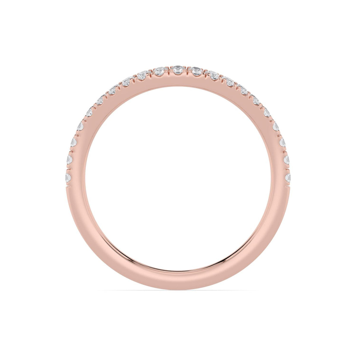 Rose Gold / Harper Curve Wedding Band